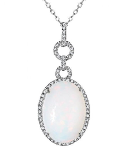 OVAL OPAL DIAMOND PENDANT (TP2881)